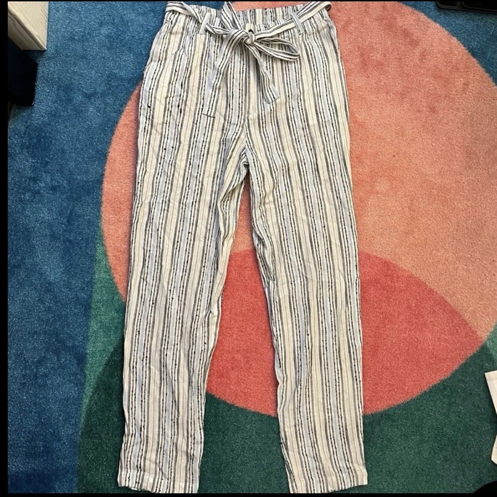 Michael Stars Pants Cotton Coastal Beachy Summer Lounge Resort Textured